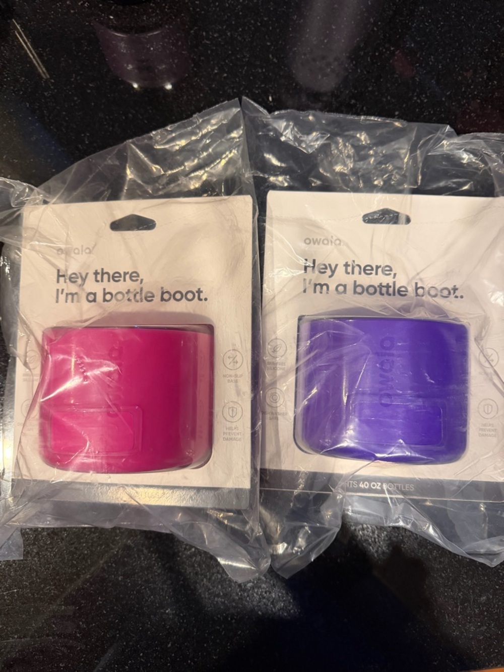 Owala Pink and Purple Silicone Bottle Sleeves for 40 oz Water Bottles